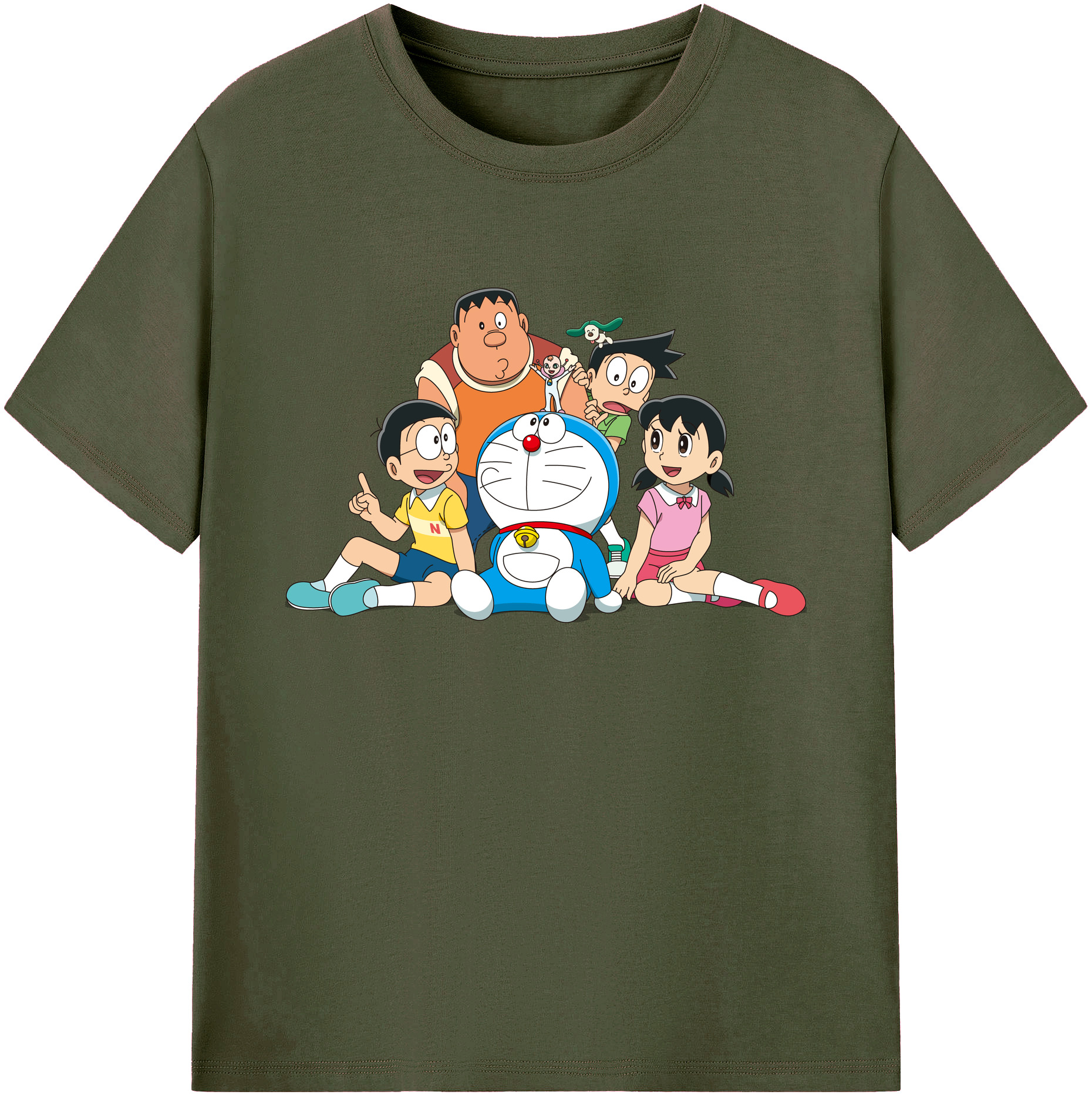 （画像用） ドラえもん Doraemon 綿100％ メンズ半袖Tシャツ｜肌触りやわらか＆通気性